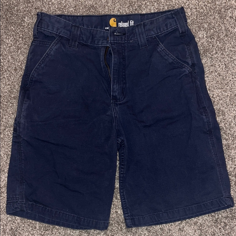 Carhartt Men's Dark Blue Flat Front Shorts